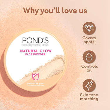 POND's Bright Beauty Spot-less Glow Face Wash With Vitamins, Removes Dead Skin Cells & Dark Spots, Double Brightness Action, All Skin Types, 100g & Pond's  Natural Glow Face Powder, BB Glow - 30G